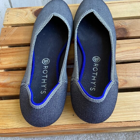 CLEARANCE! Rothy's Women's Size 12 The Flat Grey Mist Color Washable Flat Shoes - Picture 7 of 9